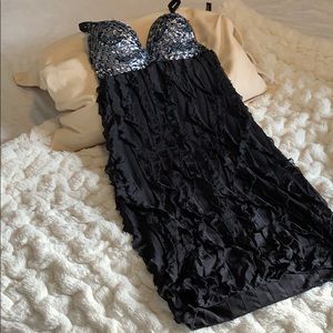 Beautiful sequin and bead embellished limite dress